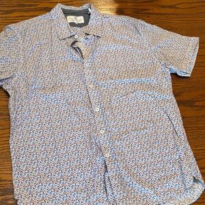 Stylish Men's Blue Patterned Casual Shirt